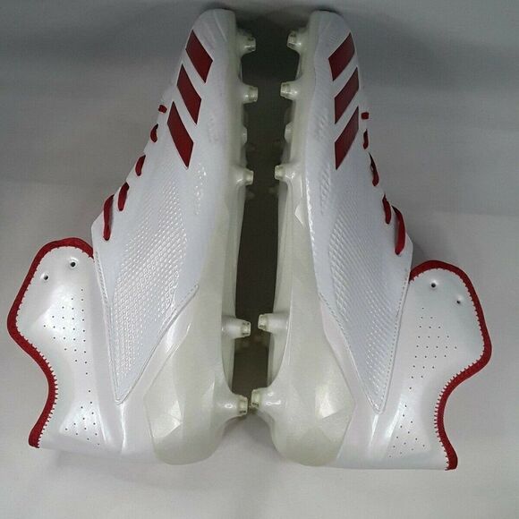 New Adidas Men\'s Freak X Carbon Football Cleats White/Red CG4374 Size 16 main image 8